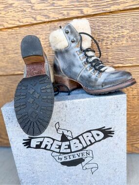 Freebird by Steven Norway Shearling Leather Boots | Size 9 | Box + Dust Bag